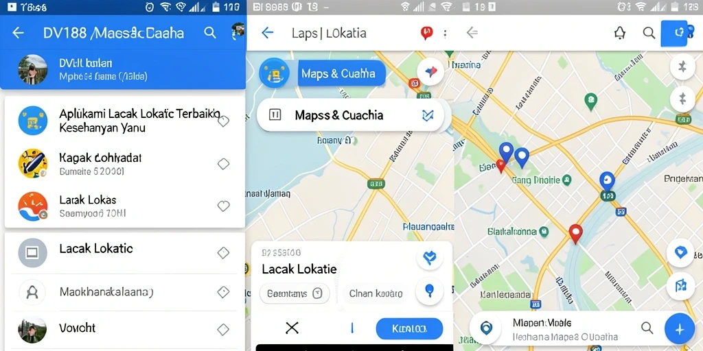 Antarmuka pengguna DV188 yang mudah digunakan untuk pelacakan lokasi.