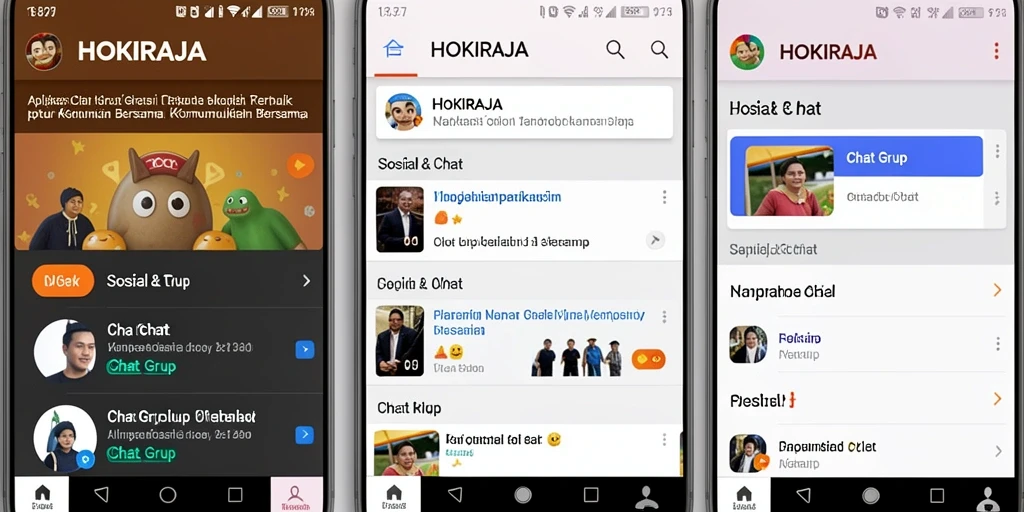 Tampilan antarmuka HOKIRAJA untuk Chat Grup yang menarik dan mudah digunakan.