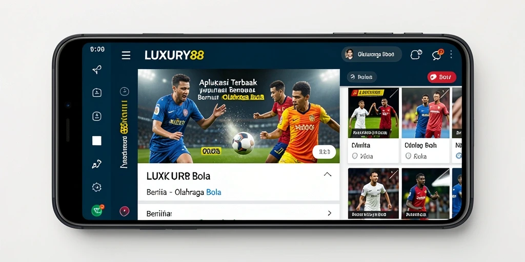 Antarmuka LUXURY88 yang menarik dan fungsional untuk berita Olahraga Bola.
