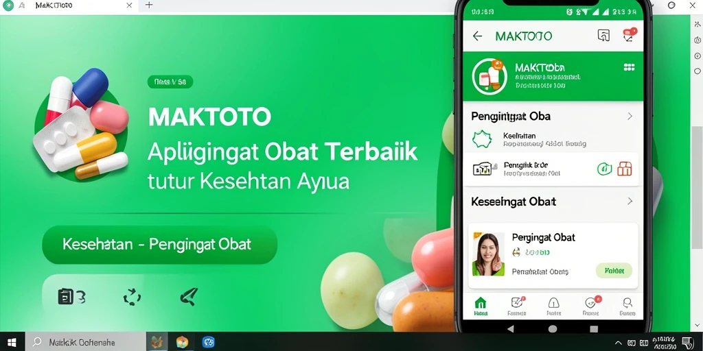 Tampilan antarmuka MAKTOTO yang user-friendly untuk pengingat obat.