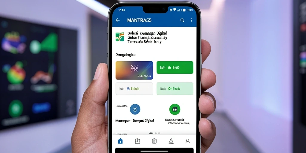 Antarmuka pengguna MANTRA55 yang modern dan intuitif.