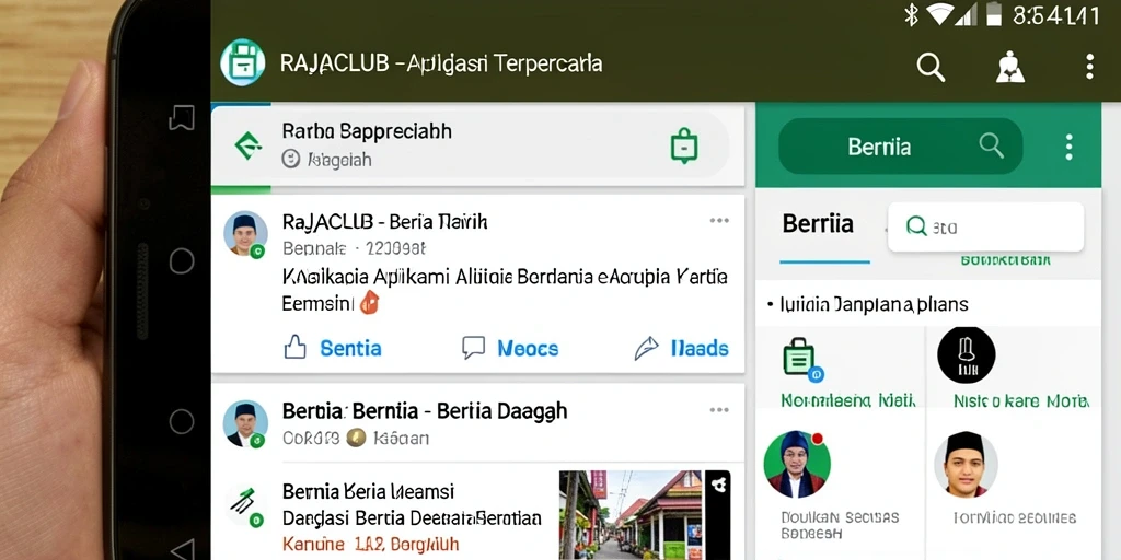 Tampilan antarmuka RAJACLUB yang menarik dengan berita daerah terbaru.
