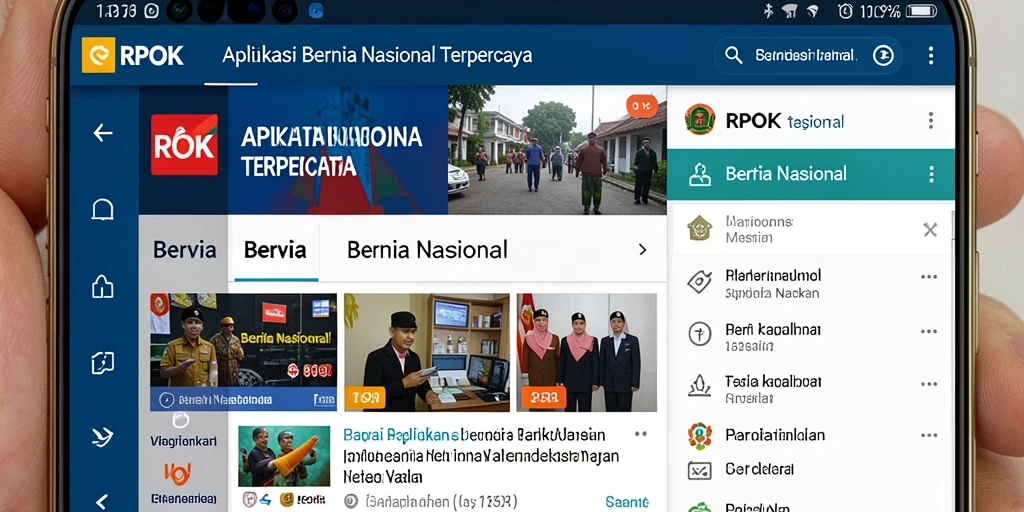 Antarmuka RPOK yang menampilkan berita terkini dan fitur interaktif.