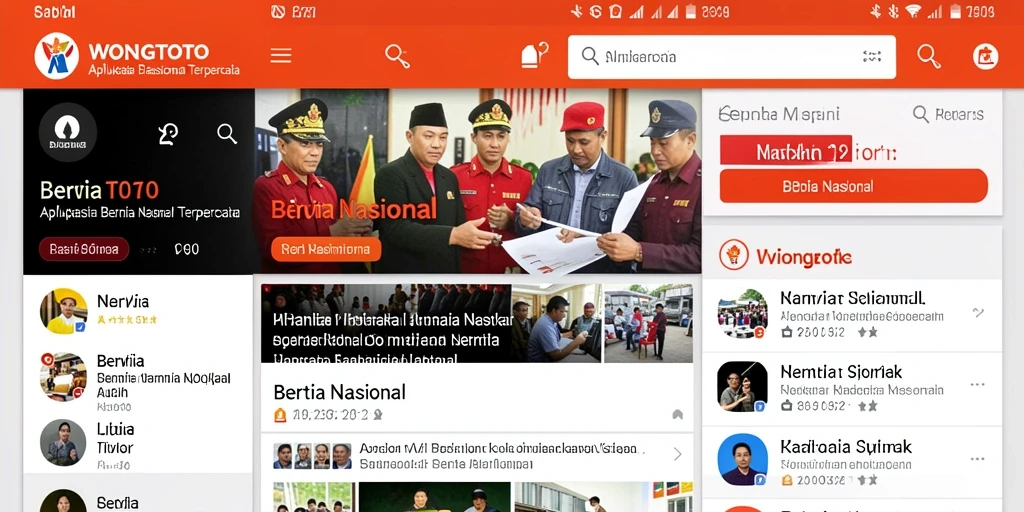 Tampilan antarmuka WONGTOTO dengan berita nasional terkini.