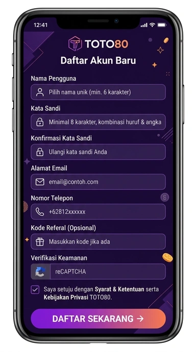 Panduan Registrasi Akun toto80 untuk Pengguna Android
